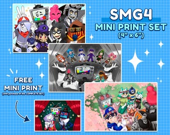 SMG4 Mini Prints | Art Prints | A6 Prints | Puzzlevision | SMG4