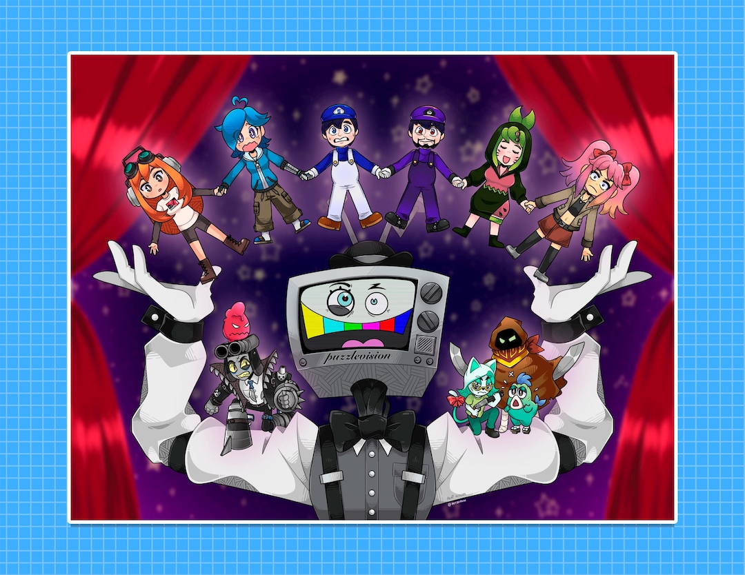 Puzzlevision Art Print Set | Art Prints | A5 Print | SMG4 - Etsy