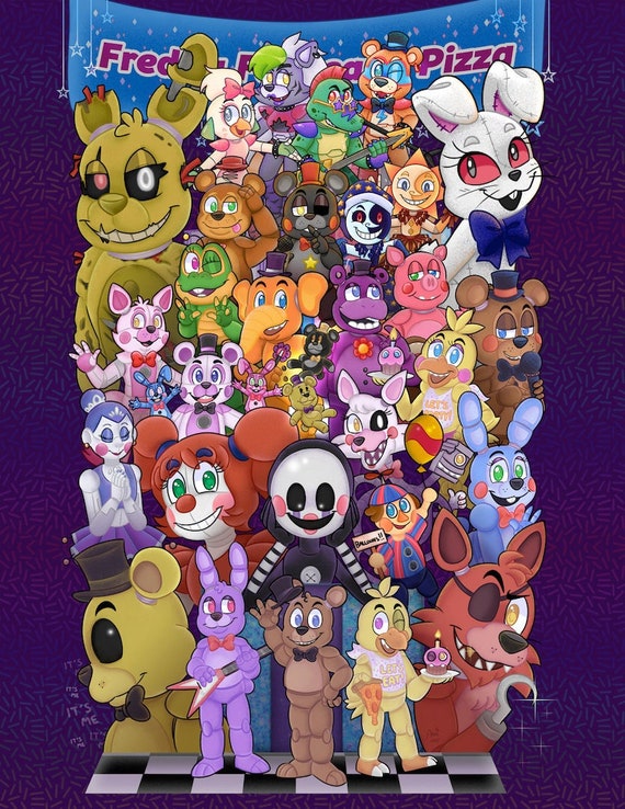 Five Nights at Freddy's Art Print | Art Print | A5 Print | FNAF