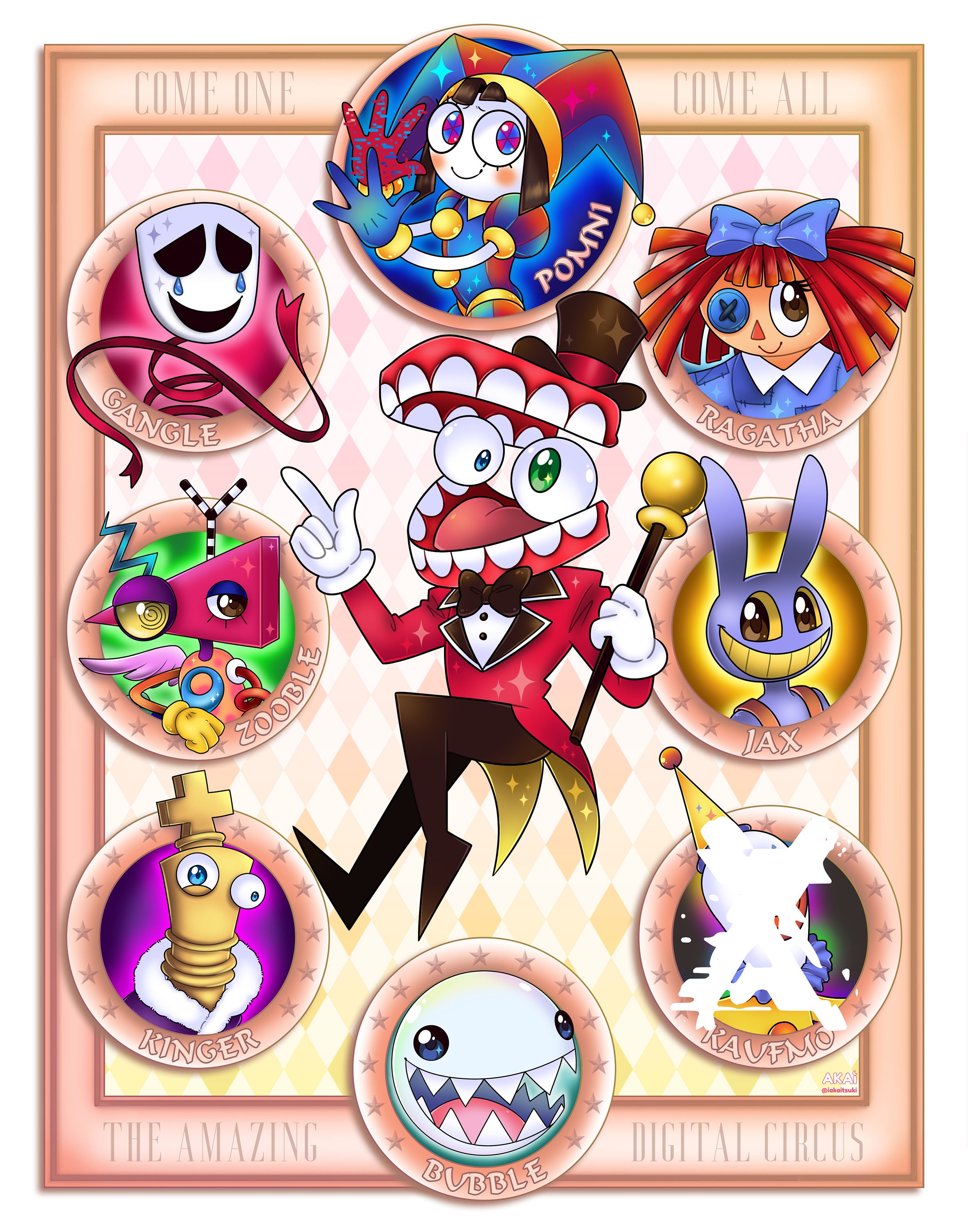 Digital Circus Art Print | Art Prints | A5 Print | the Amazing