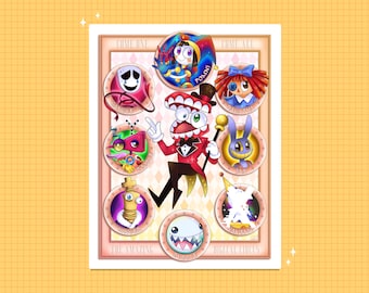 Digital Circus Art Print | Art Prints | A5 Print | The Amazing Digital Circus