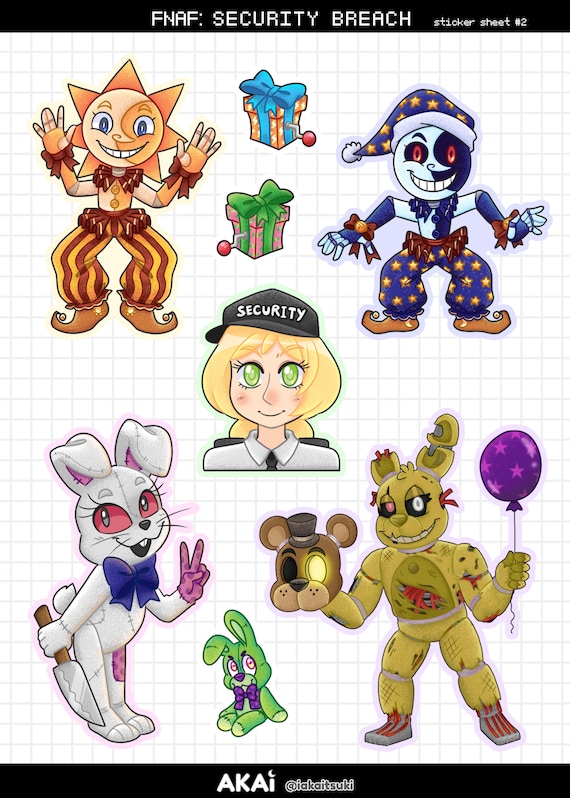 FNAF Security Breach Stickers Five Nights at Freddy's Stickers