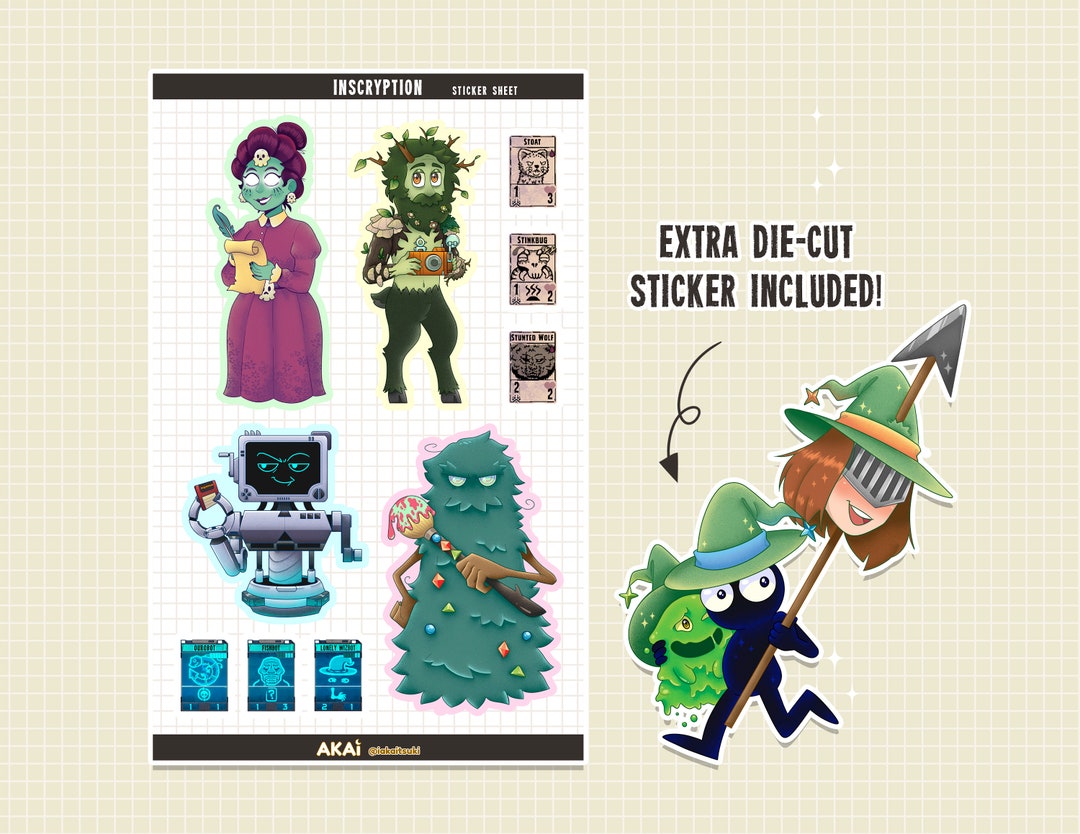 INSCRYPTION Sticker Sheet | Stickers | Die-cut | INSCRYPTION - Etsy