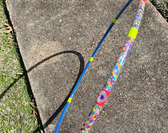 27” Million Acts of Love Painted and Taped Partial Reflective 5/8” Polypro Hula Hoop
