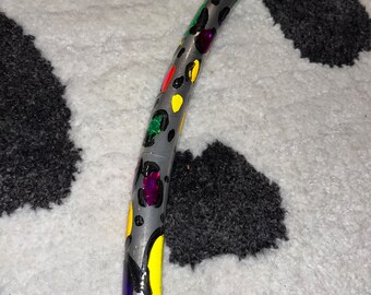 3/4” Polypro Leopard Reflective Taped and Painted  Hula Hoop