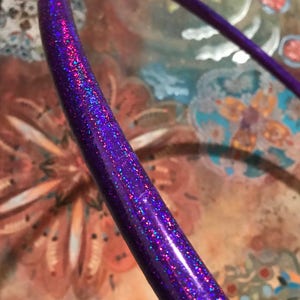 Purple Glitter Glam Taped Hula Hoop