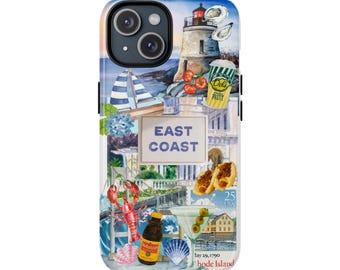 Magnetic Phone Case, Coastal Vibes Design - Nautical Gift, Beach Lover Accessory, Travel Essentials, Rhode Island Souvenir, Tough Magnetic