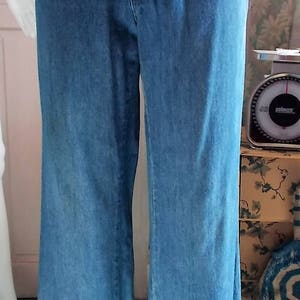 Vintage 1970s Unbranded NYC Jeans with Gold Lamé Trim that Got Me Sent Home - size 11