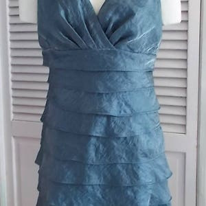 1980's prom dresses 1980s Prom Dress Blue Lace Rosette
