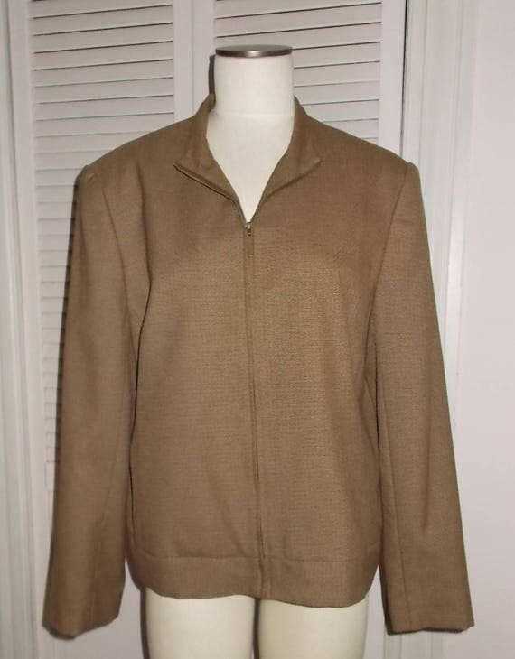 Vintage Evan-Picone Zippered Front, Lined Brown Tw