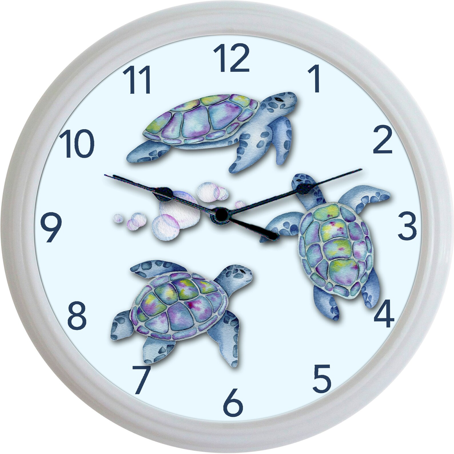 Sea turtle Wall Clock Custom Clocks Home Decor Gift Beach Etsy