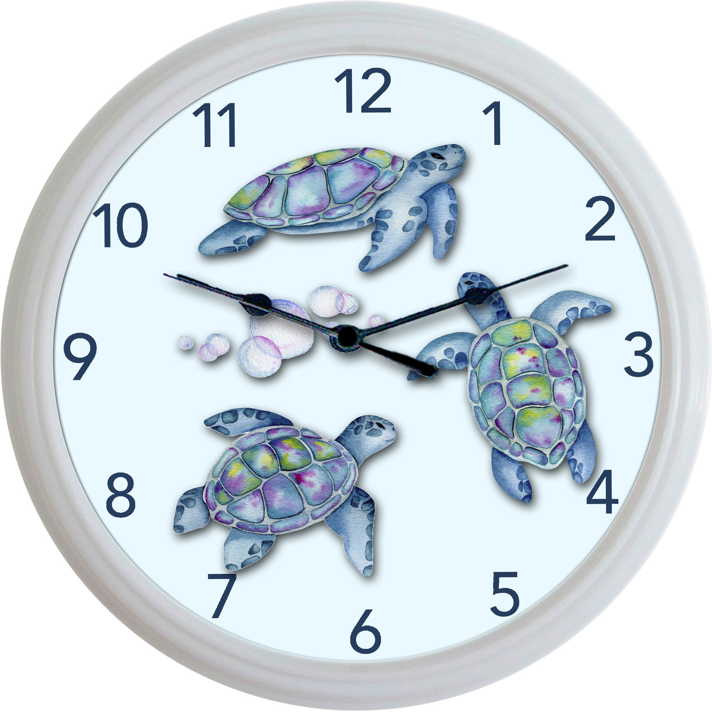 Sea turtle Wall Clock Custom Clocks Home Decor Gift Beach Etsy