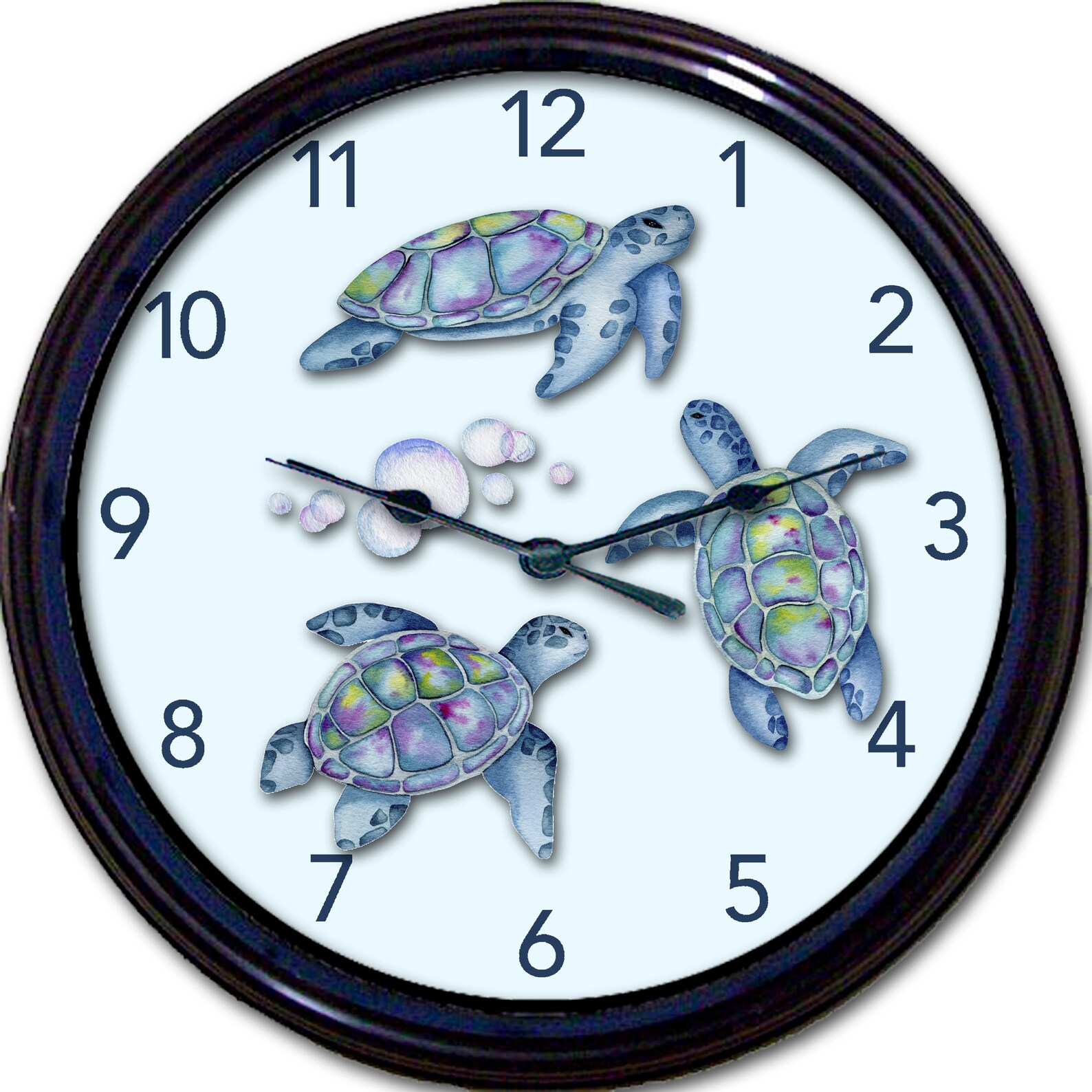 Sea turtle Wall Clock Custom Clocks Home Decor Gift Beach Etsy