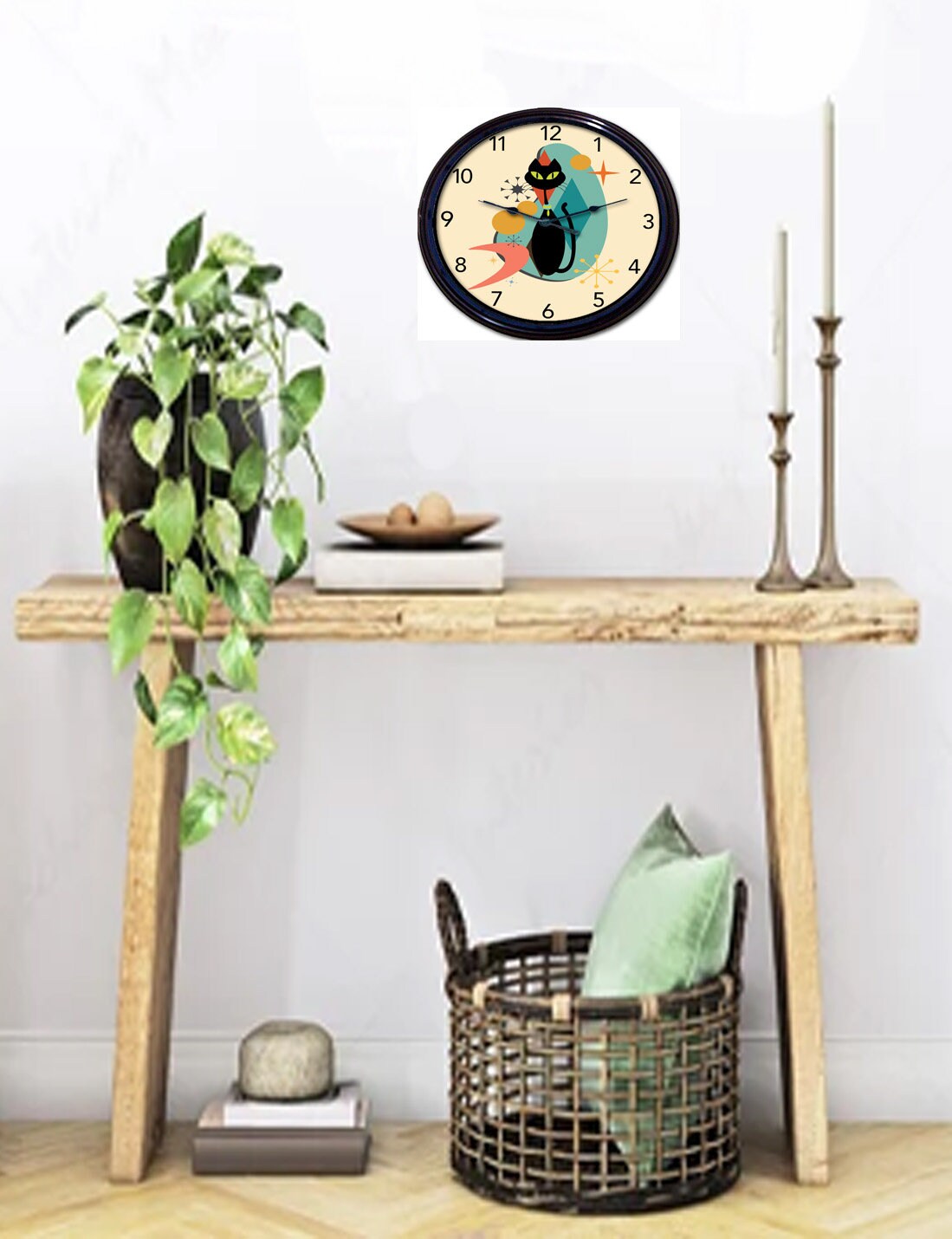 50s '60s ビンテージ 壁掛け時計 フィフティーズ アトミック 家具