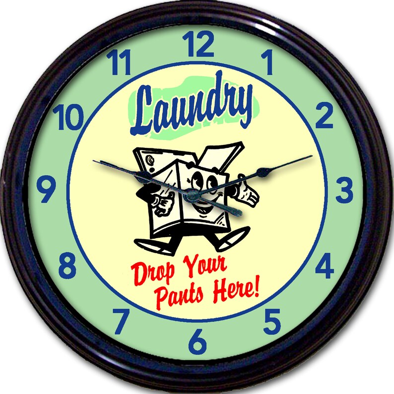 Laundry Laundry Room Wall Clock House Gift Unique Gift Etsy