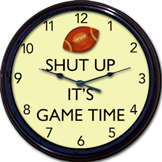 Football Wall Clock Gift Idea Wall Decor Fathers Day - Etsy