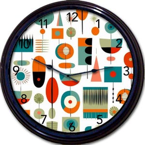 Mid-Century Atomic Wall Clock: Retro MCM Decor
