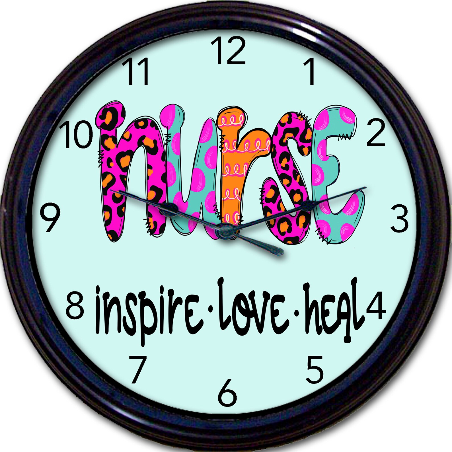 Nurse Love Inspire Heal Wall Clock Nurse Gift medical Etsy