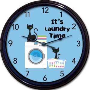 Atomic Cat Laundry Room Clock: Retro Mid-Century Style