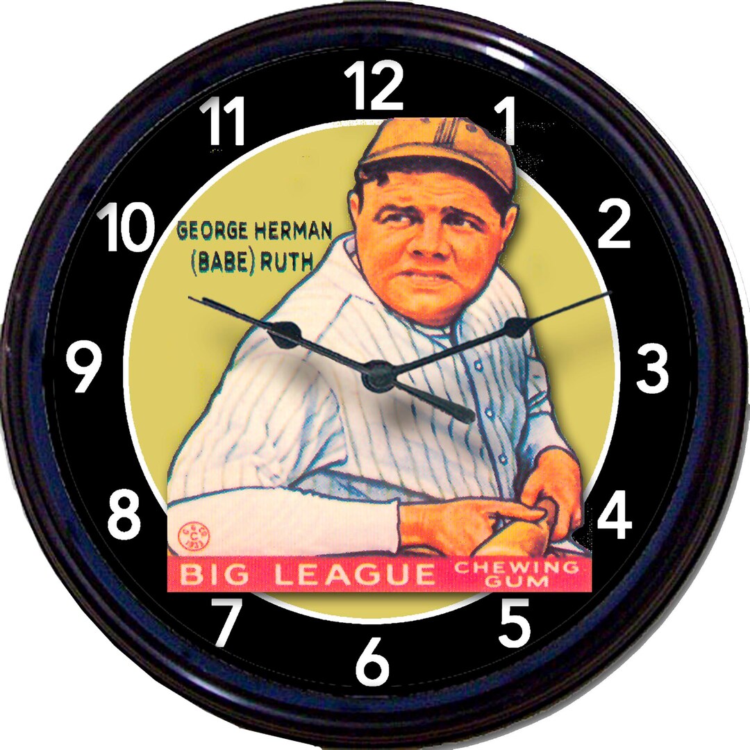 Babe Ruth Clock: Handmade Vintage Baseball Fan Decor - Etsy