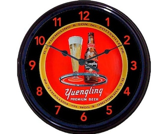 Yuengling Beer Clock - Beer Lover Gift Idea, Pottsville Gift, Man Cave Clock, Beer Drinker Gift, Man Gifts, Office Clock, Retro Style Decor