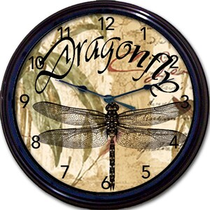 Dragonfly Wall Clock: Nature-Inspired Home Decor (10” Diameter)