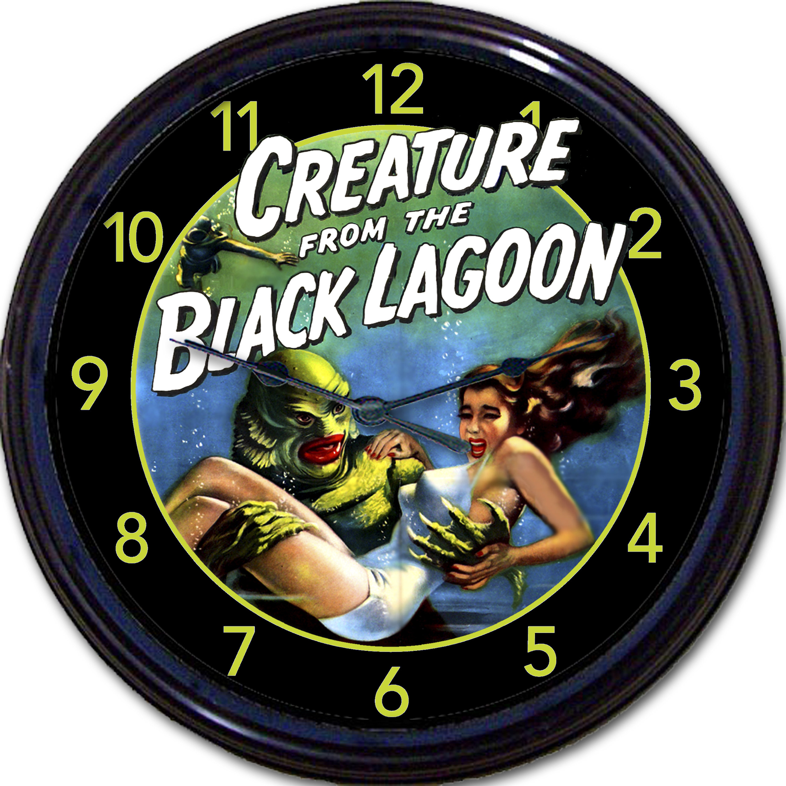Creature From The Black Lagoon 10 Wall Clock Black Etsy Creature From The Black Lagoon 10 Wall Clock Black Etsy