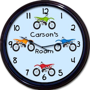 Personalized Boys Gift Name Clock, Nursery Wall Clock, Truck Nursery Decor, Tractor Clock, 1st Birthday Gift Boy, Monster Truck Decor image 8