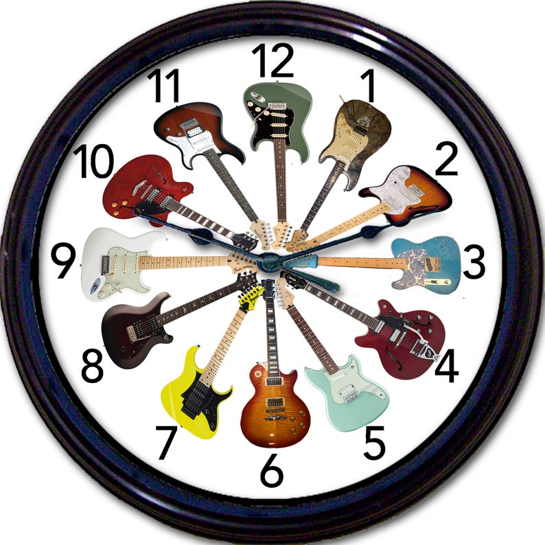 Electric Guitar Clock Musician Gift Clock for Men Etsy