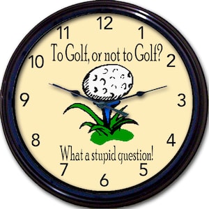 Golf Wall Clock, Gift For Golf Enthusiast, Sports Room Decor, Golf-Themed Design, Unique Clock, Golf Gift, Golf Game, Tee Time