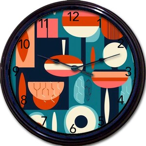 Mid-Century Atomic Wall Clock: Retro MCM Decor, 1950s Style