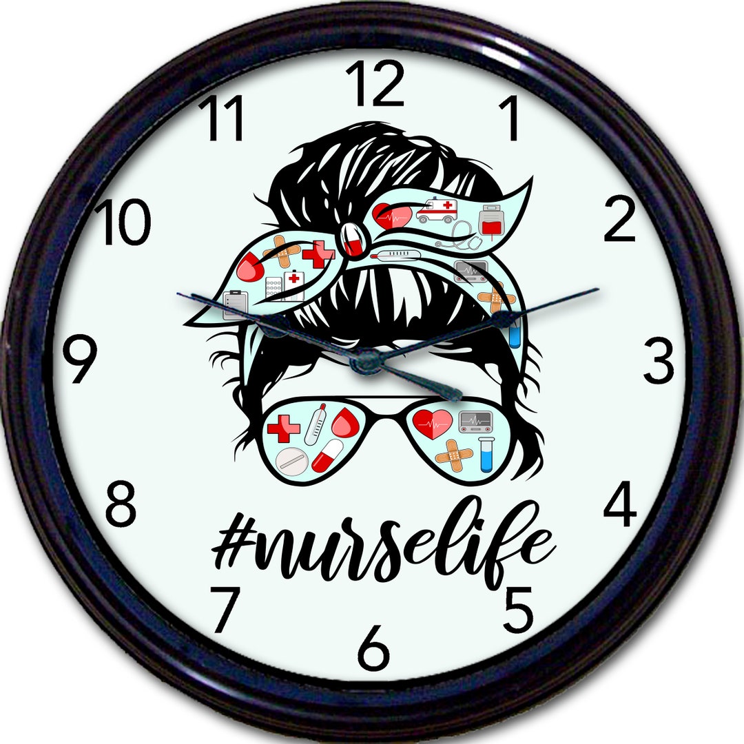 Nurse Wall Clock Nurse Life Wall Clock Nurse Décor Etsy
