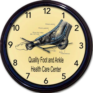 Podiatirst Wall Clock, Doctor Clock, Podiatry Anatomy Wall Art, Foot Doctor Clinic Clock, Foot Shop Decor, Handmade Podiatry  Doctor Gift