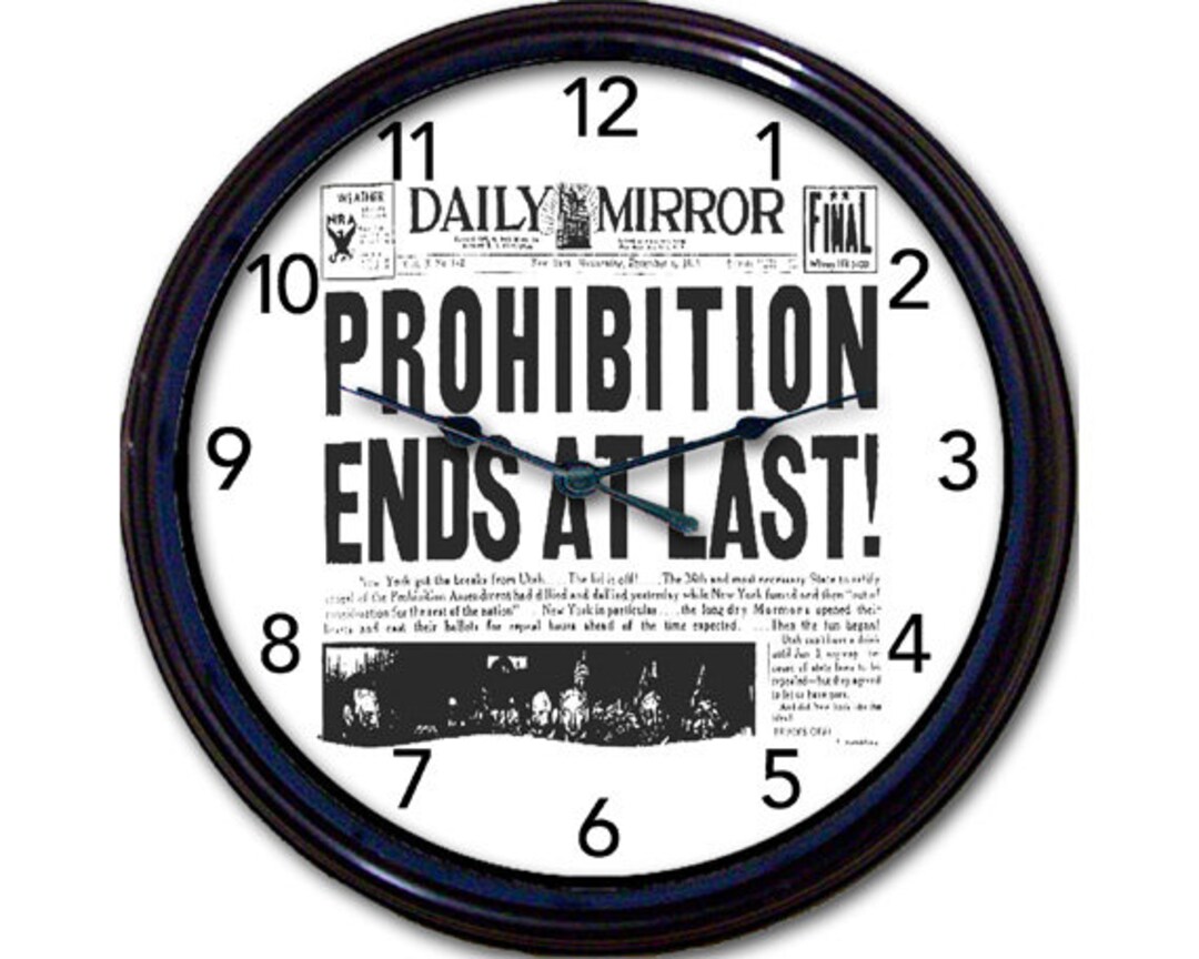Reloj de barra de prohibici n reloj de pared vintage a os 20
