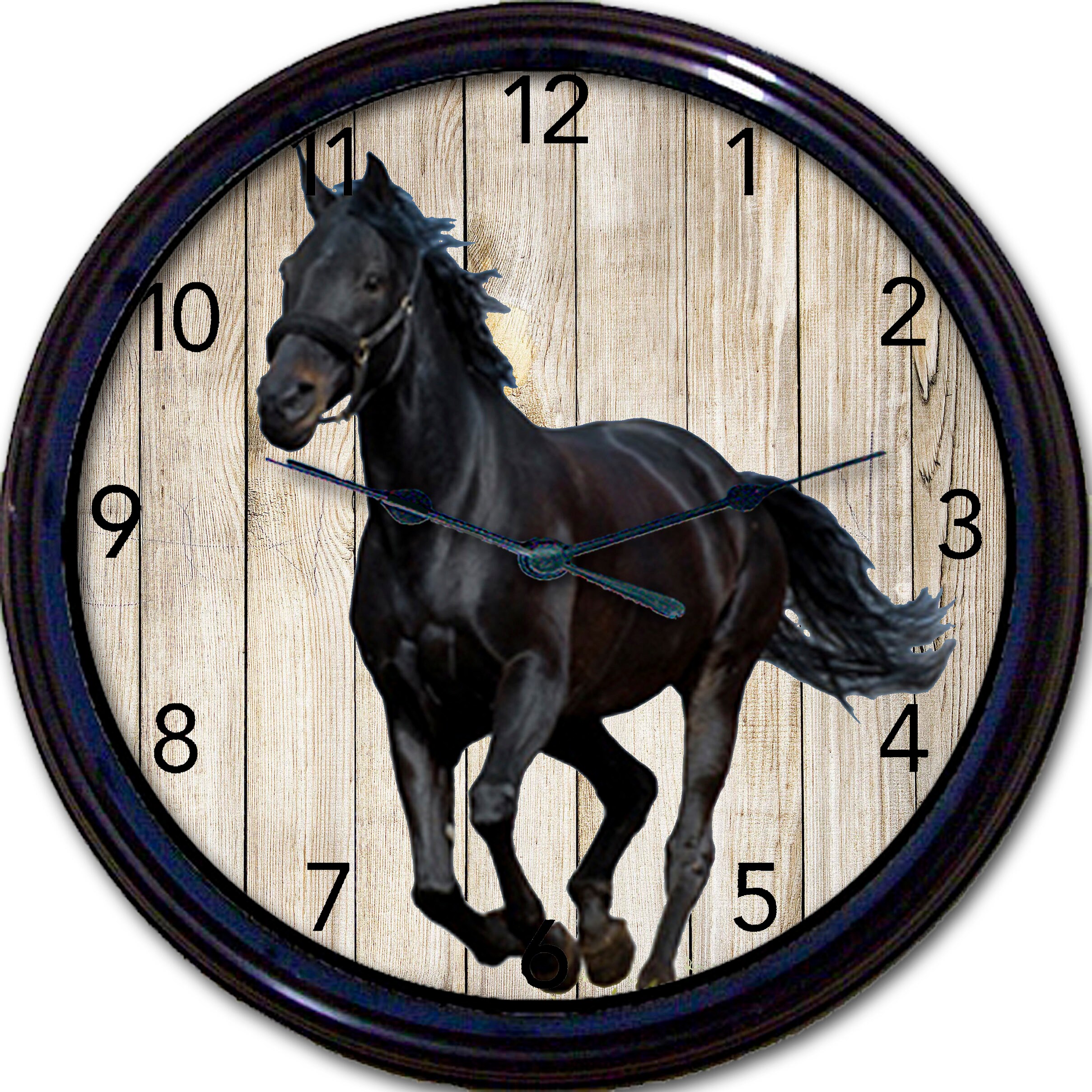 deksel Ongeëvenaard afdrijven Black Horse Clock Paard Gift Horse Lover Gift Horse Barn - Etsy Nederland
