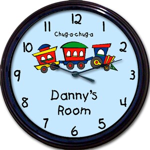 Personalized Boys Gift Name Clock, Nursery Wall Clock, Truck Nursery Decor, Tractor Clock, 1st Birthday Gift Boy, Monster Truck Decor image 9