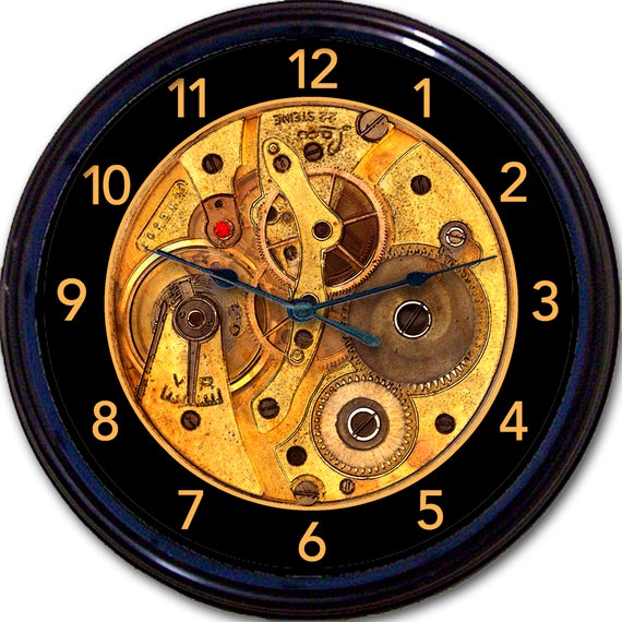 Steampunk Gear ART Wall Clock Rustic Vintage Style Victorian Home Bar Decor New