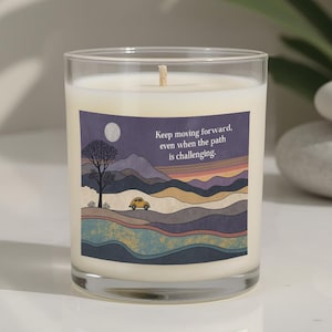 Motivational Glass Candle | Inspirational Home Decor, Travel Gift, Aromatherapy, Positive Affirmation, Relaxation