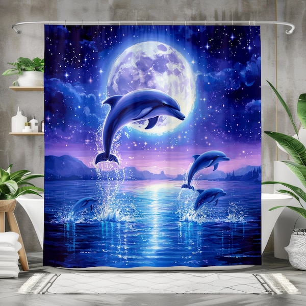 Bathroom Moon Scene Etsy