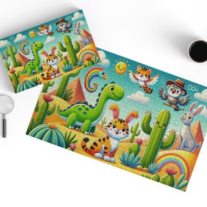Colorful Animal Jigsaw Puzzle for Kids - Fun Cartoon Creatures & Desert Scene - 200-1000 Pieces, Wooden Puzzle for Family Fun