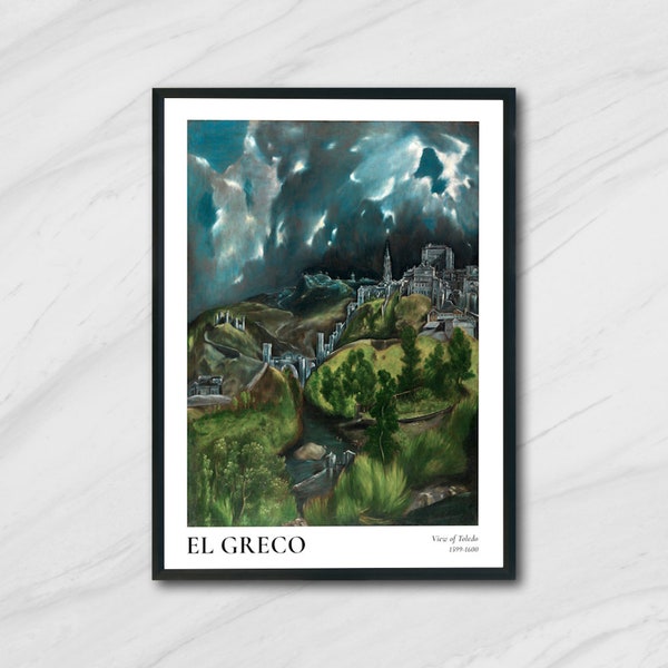 El Greco, View of Toledo, Downloadable Art Print, Instant Download, Wall Decor, Printable Art