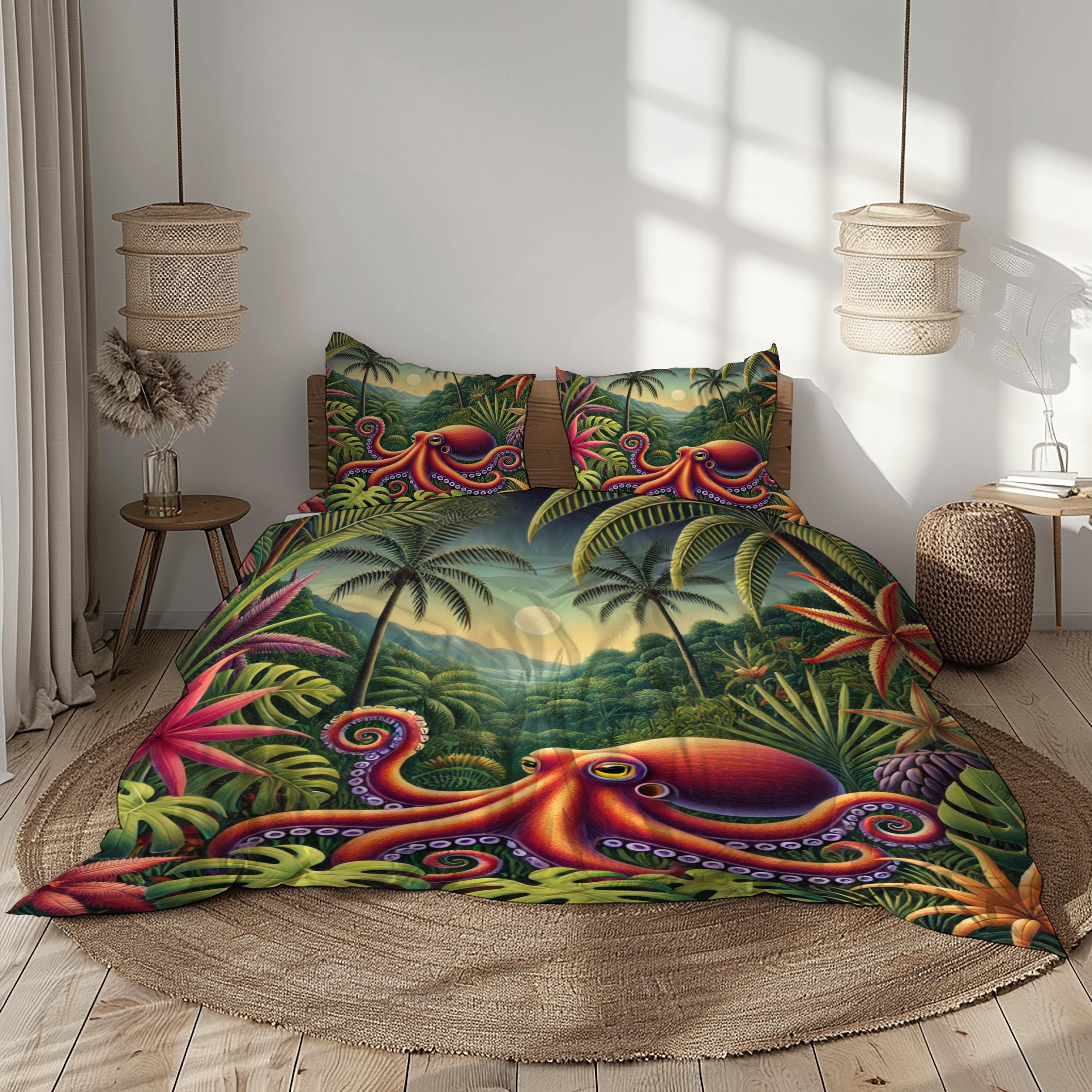 Tropical bedding set - Etsy México, image size:3000x3000