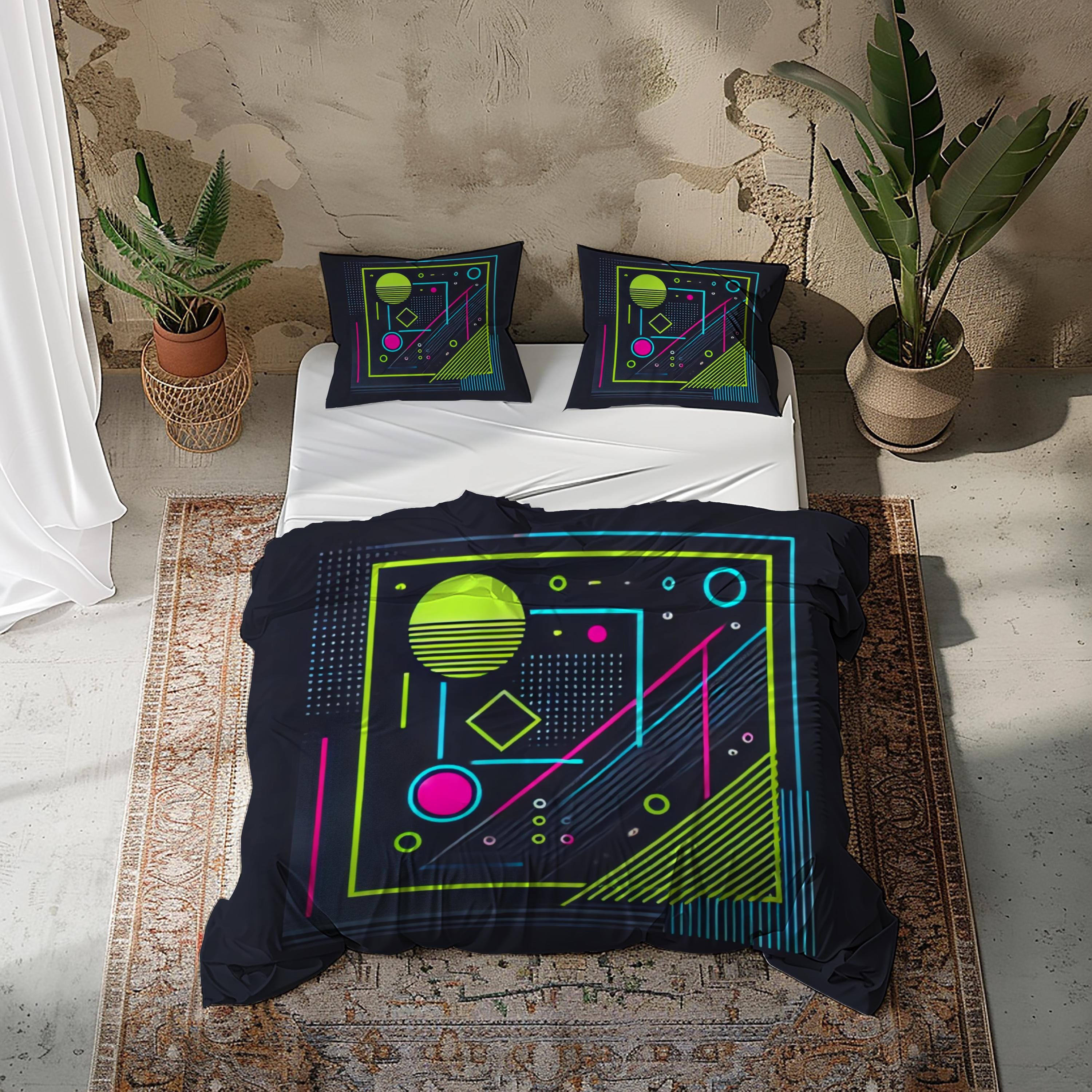 ネイビー幾何学模様布団セット ネイビー幾何学模様布団セット ネイビー幾何学模様布団セット