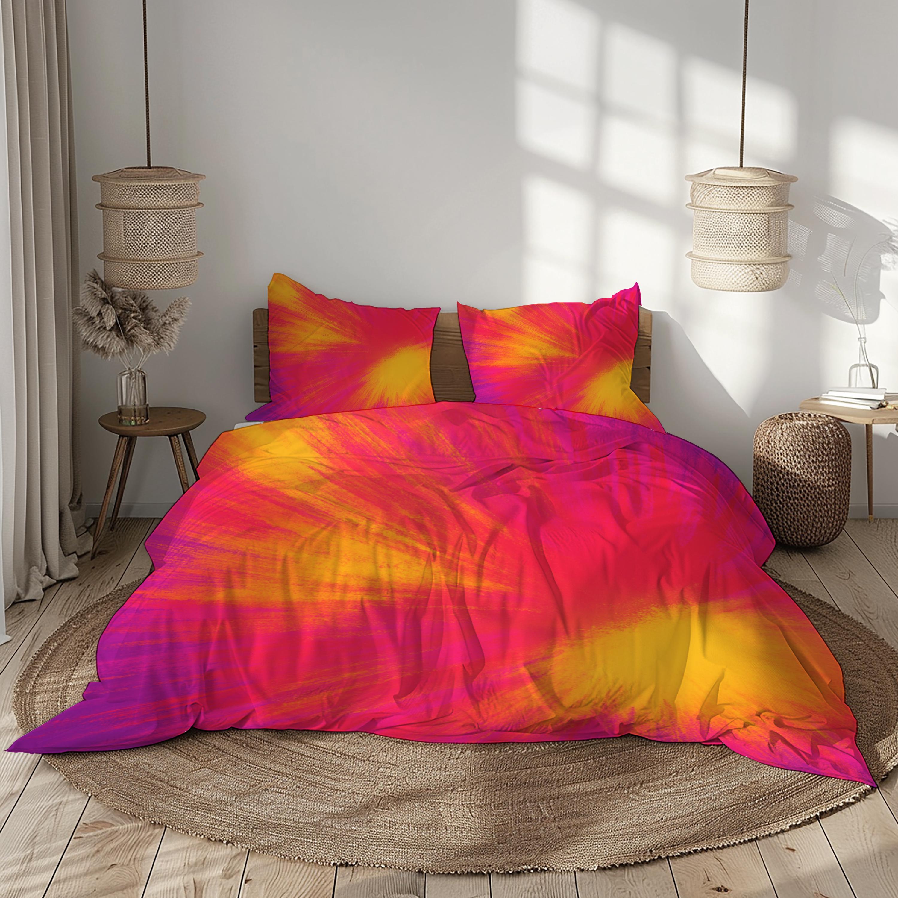 Linge de lit à fleurs et multicolore - CRÉATION