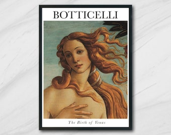 Botticelli The Birth of Venus, Instant Download, Wall Decor, Printable Art, Downloadable Art Print