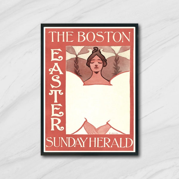 Kids The Boston Sunday Herald, Downloadable Art Print, Instant Download, Wall Decor, Printable Art
