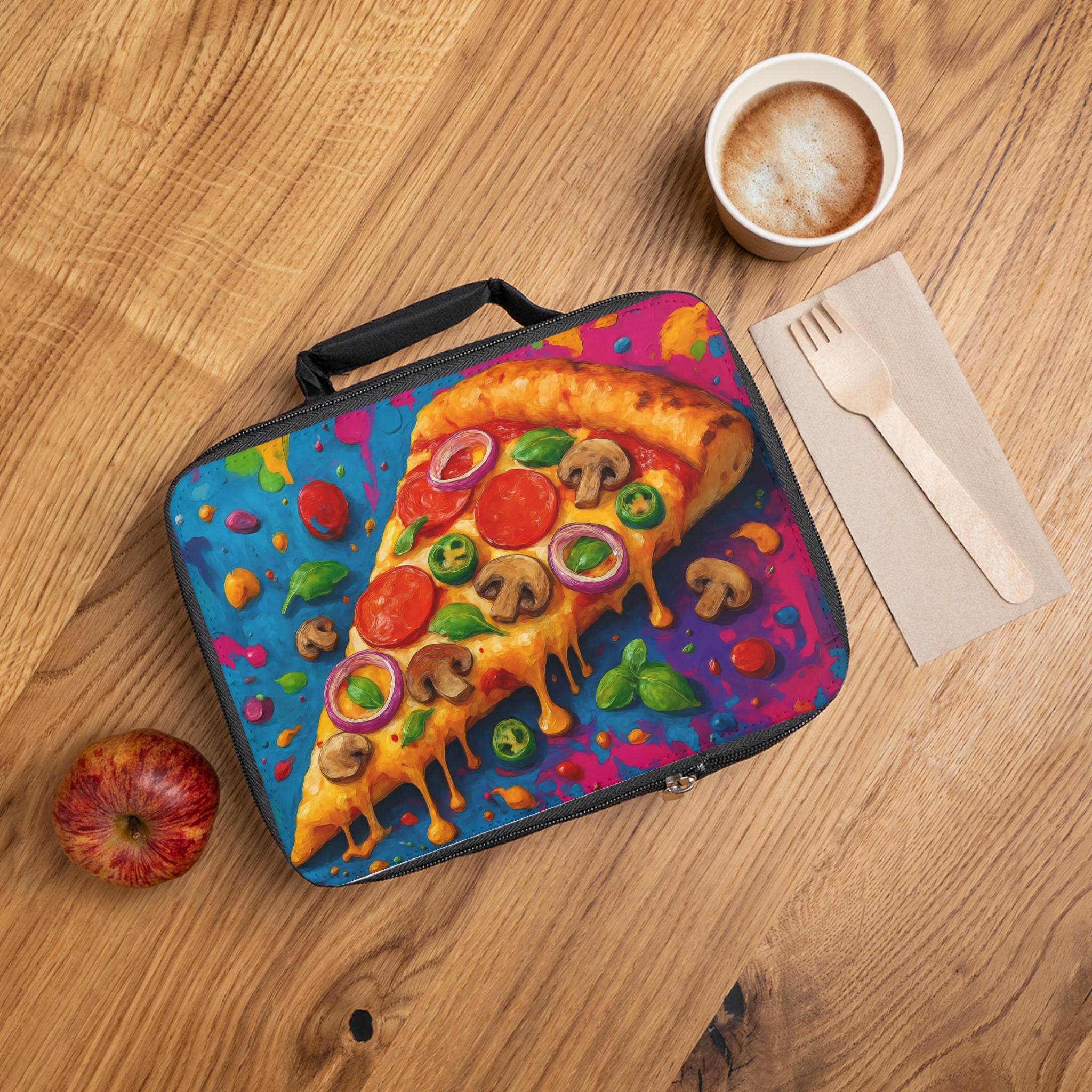 Colorful Pizza Lunch Bag Fun Insulated Tote for Kids, Perfect for School,  Picnics, and Parties, Ideal Gift for Food Lovers!
