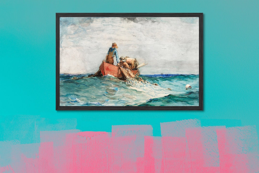 Picture of Maritime Boat Scene Canvas Print Impressionist Sea Painting, Nautical ...