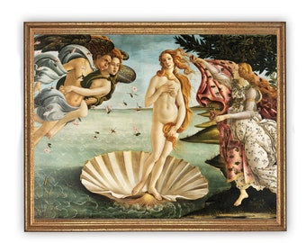 Sandro Botticelli's The Birth of Venus (1485), Canvas Wall Decor, Fine Art Print, Wall Decor, High-Quality Wall Art Decor, Modern Wall Art