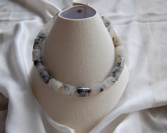 Cut tourmaline quartz necklace